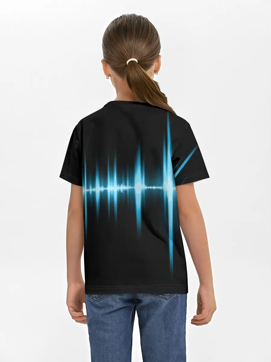 Детская базовая футболка / Текстура эквалайзера