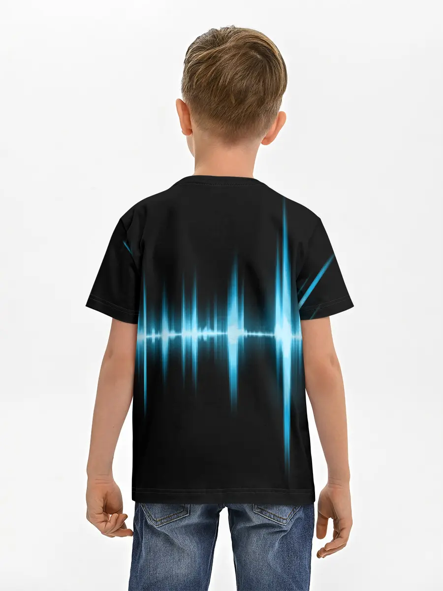 Детская базовая футболка / Текстура эквалайзера