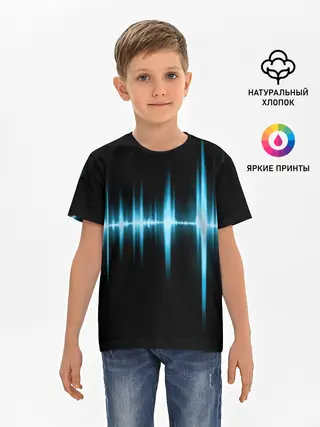 Детская базовая футболка / Текстура эквалайзера