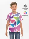 Детская базовая футболка / БАБОЧКИ ПАТТЕРН | BUTTERFLY PATTERN