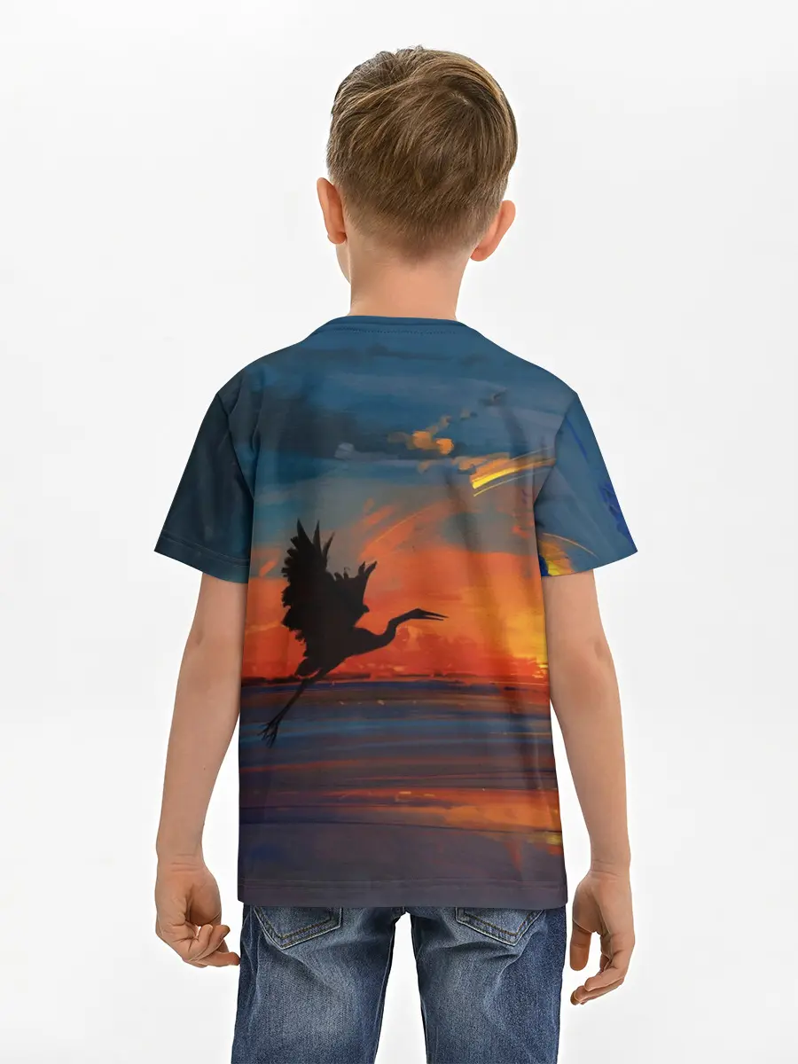 Детская базовая футболка / Прибрежный закат