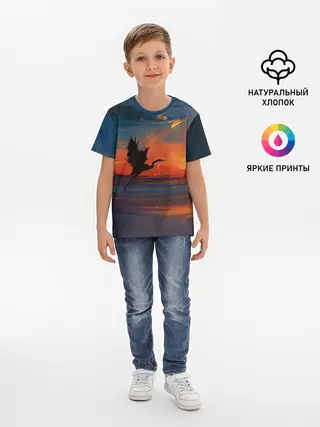 Детская базовая футболка / Прибрежный закат