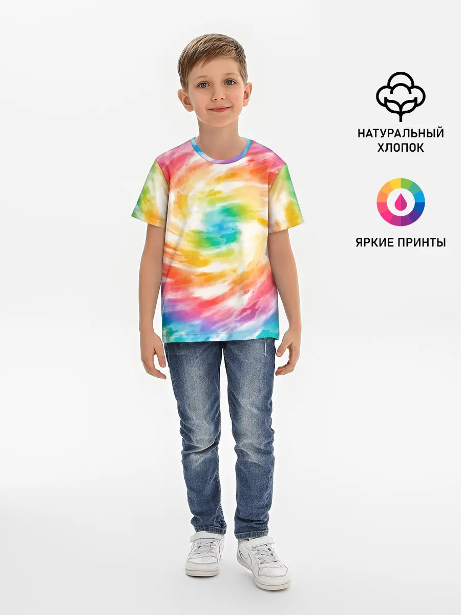 Детская базовая футболка / РАДУЖНЫЙ УРАГАН | HURRICANE