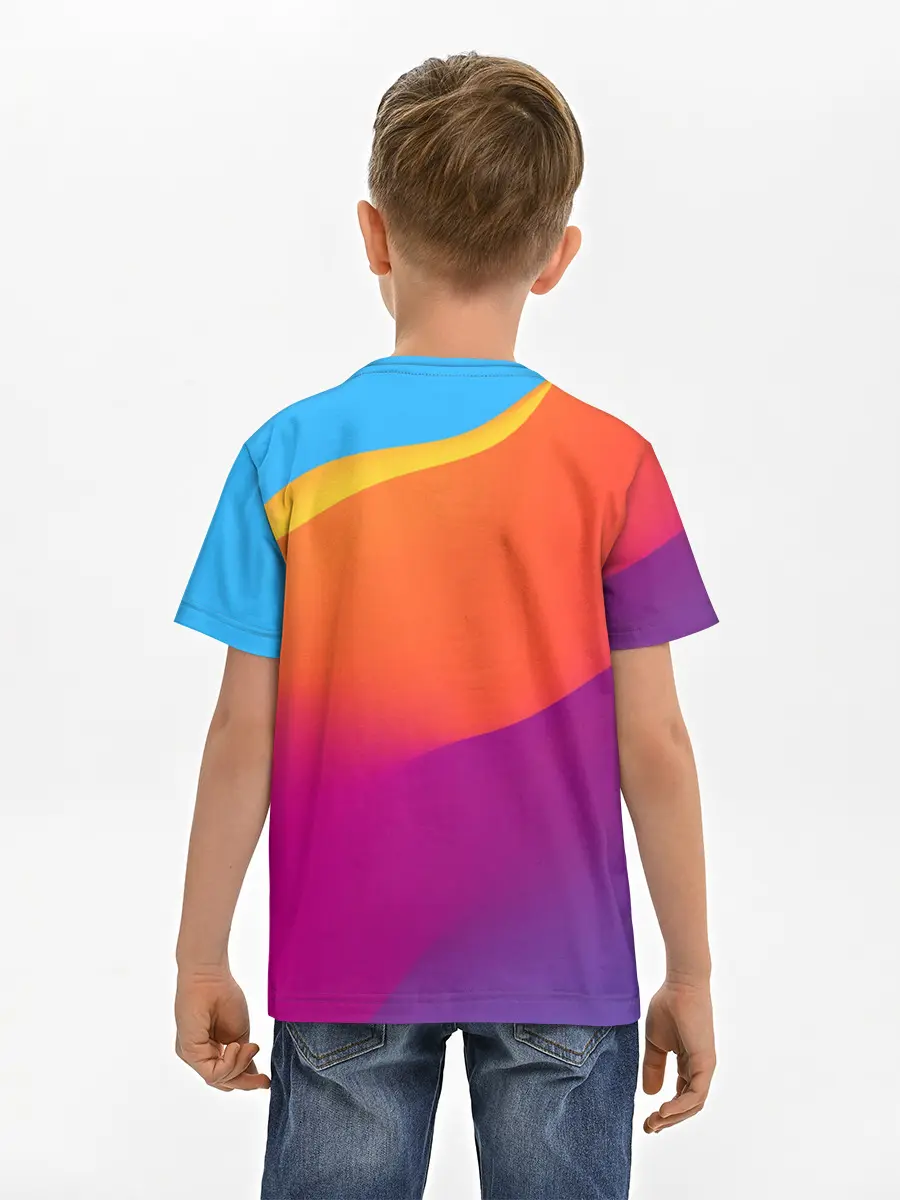 Детская базовая футболка / ТЕКСТУРА ГРАДИЕНТА