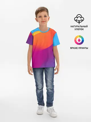 Детская базовая футболка / ТЕКСТУРА ГРАДИЕНТА