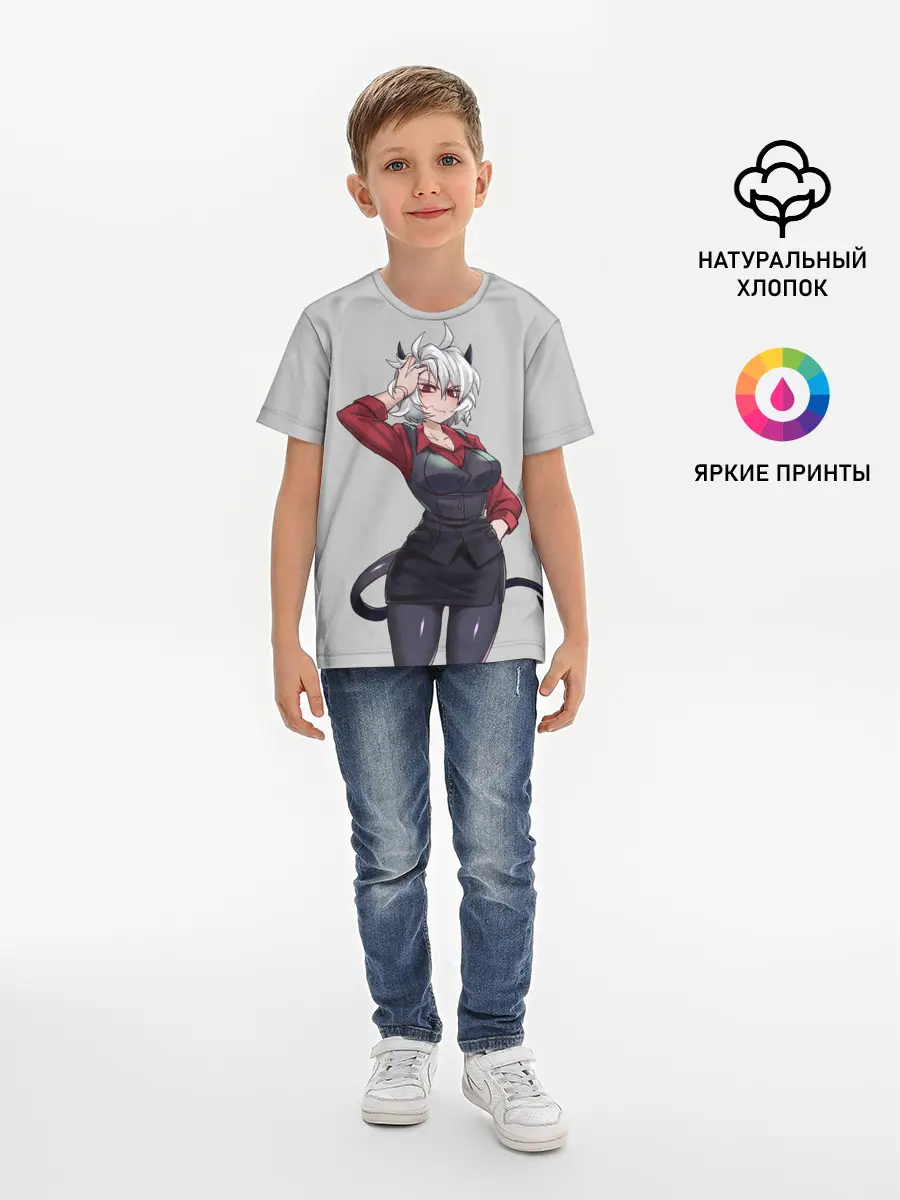 Детская базовая футболка / Malina рука на голове Helltaker