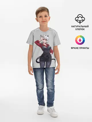 Детская базовая футболка / Malina рука на голове Helltaker