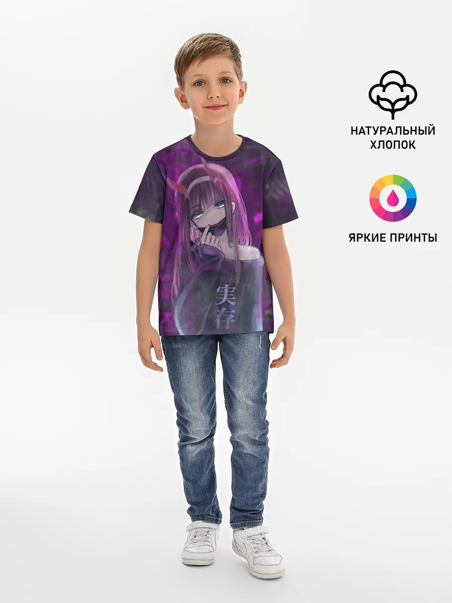 Детская базовая футболка / Zero Two in mask