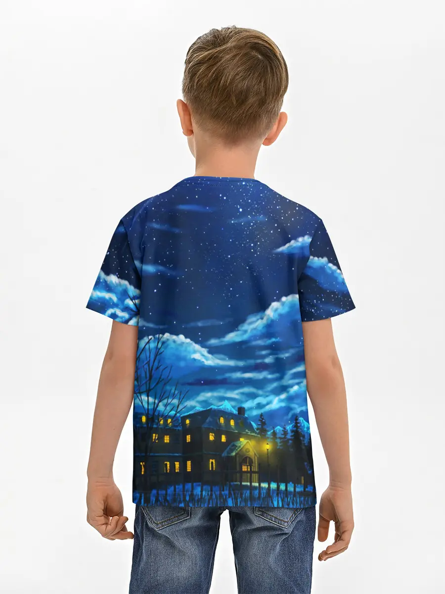 Детская базовая футболка / ЗИМНЯЯ НОЧЬ