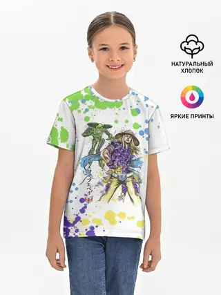 Детская базовая футболка / Jojo зеленые пятна
