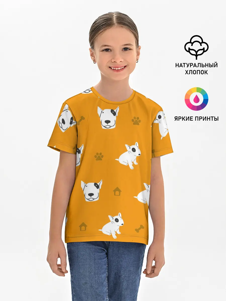 Детская базовая футболка / Английский бультерьер