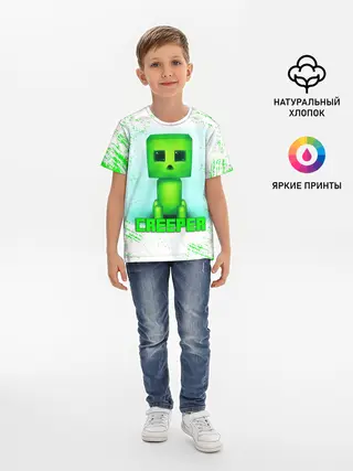 Детская базовая футболка / MINECRAFT CREEPER