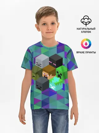 Детская базовая футболка / Minecraft