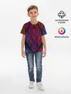 Детская базовая футболка / Фиолетовый узор 3D