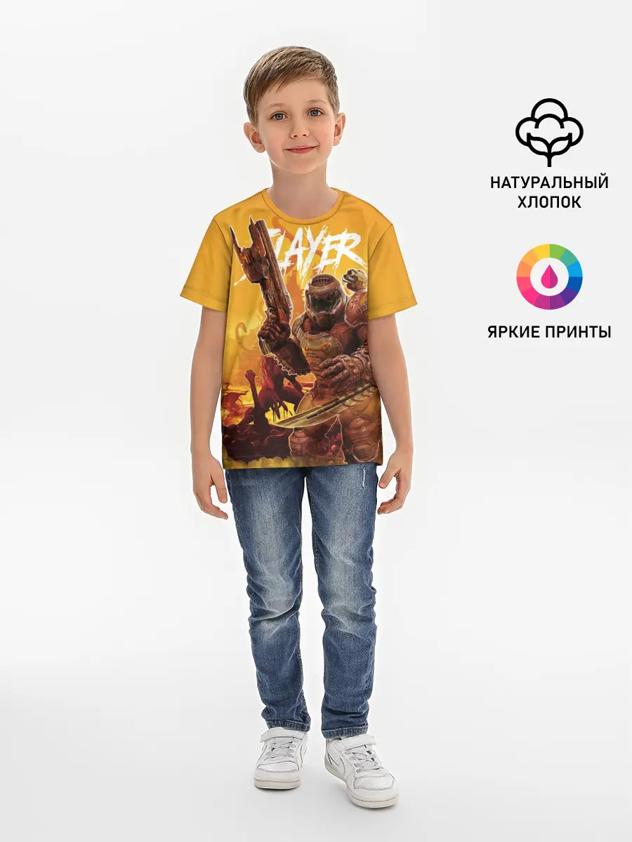 Детская базовая футболка / Doom Slayer