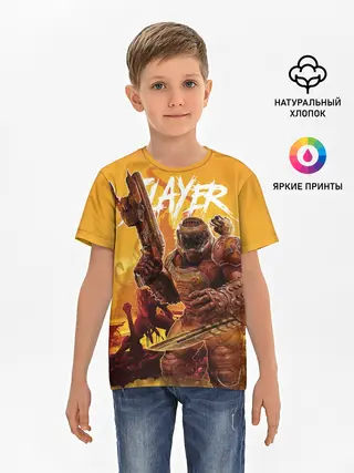 Детская базовая футболка / Doom Slayer