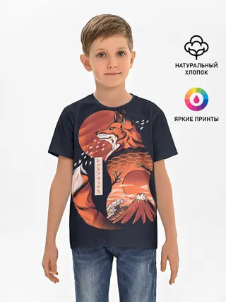 Детская базовая футболка / Японская Лиса