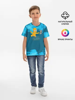 Детская базовая футболка / Nirvana & Simpson