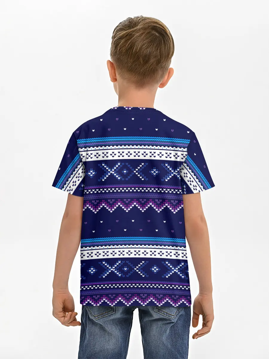 Детская базовая футболка / Яркий узор 2