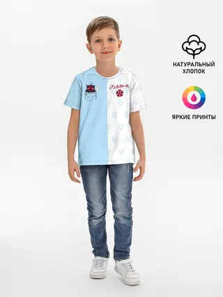 Детская базовая футболка / Чёрный клевер Неро в кармашке