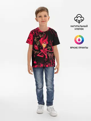 Детская базовая футболка / HAZBIN HOTEL ALASTOR.