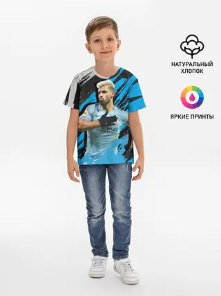 Детская базовая футболка / Серхио Агуэро