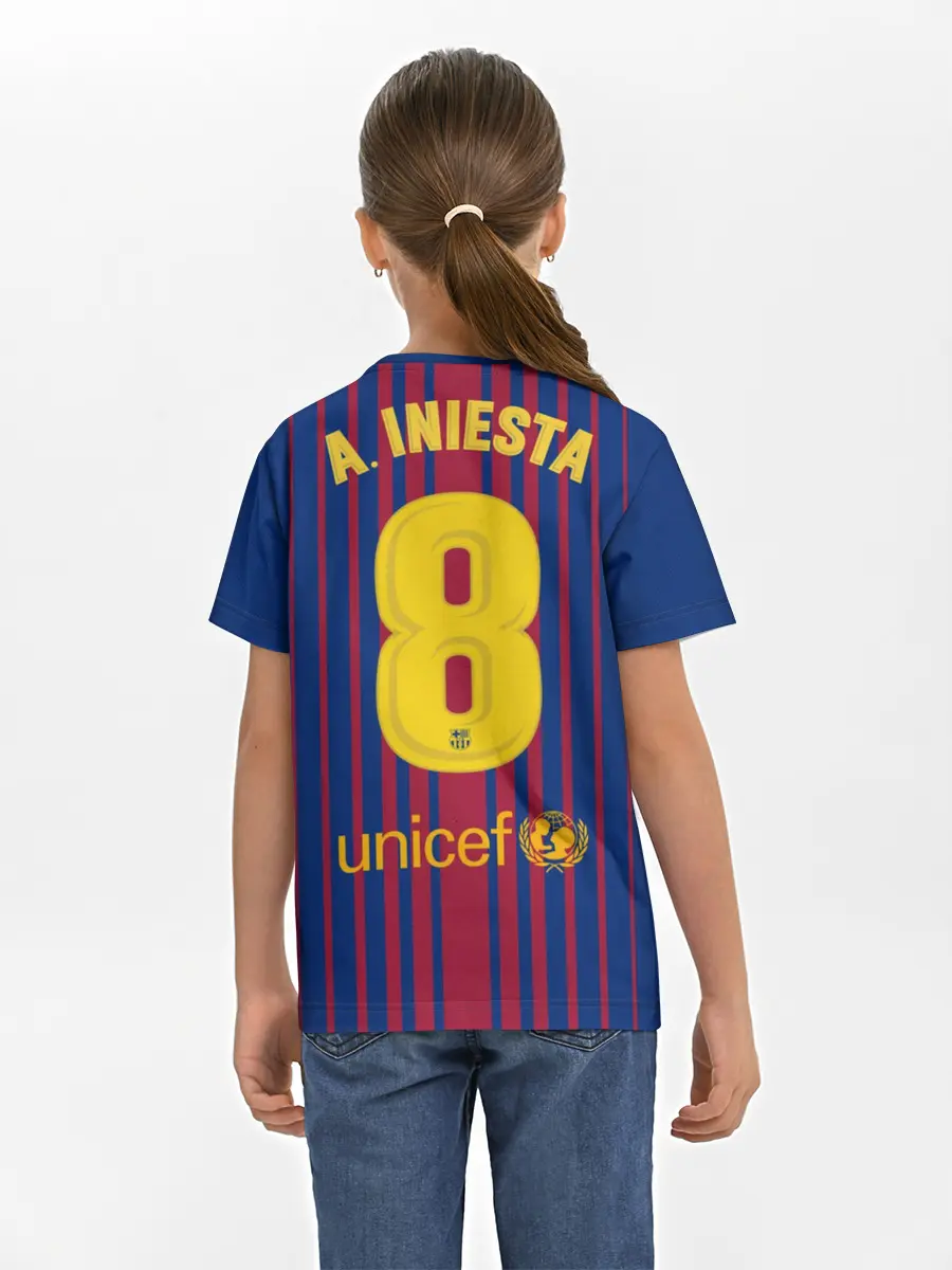 Детская базовая футболка / Iniesta 17-18