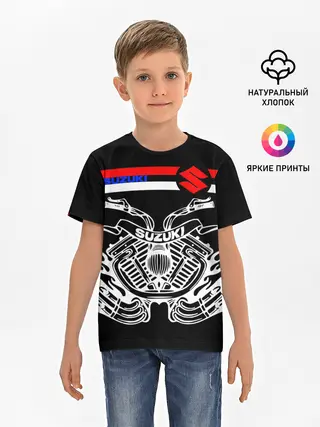 Детская базовая футболка / SUZUKI / СУЗУКИ / BIKER