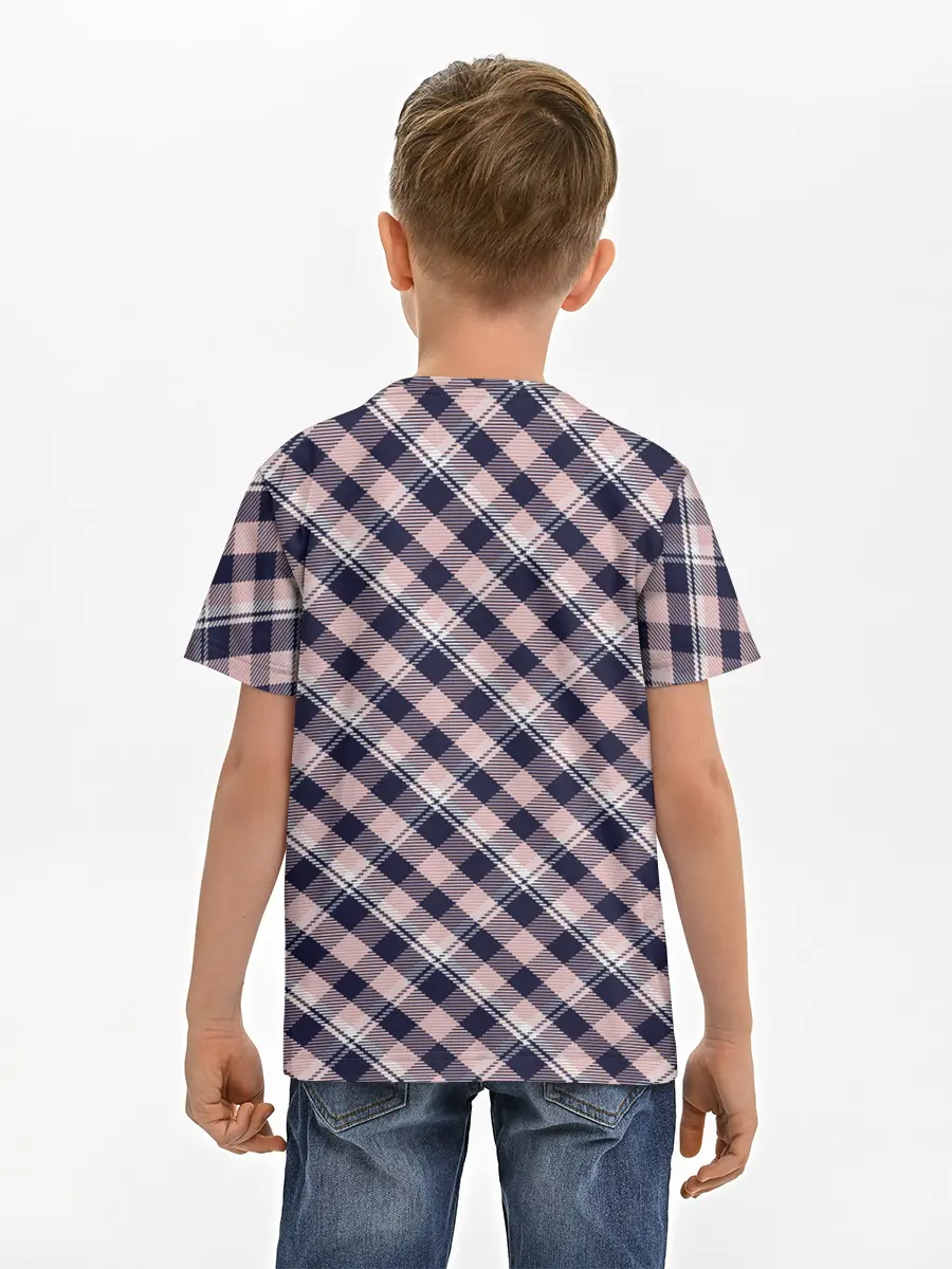 Детская базовая футболка / Клеточный узор