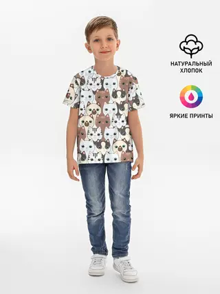 Детская базовая футболка / Животные.
