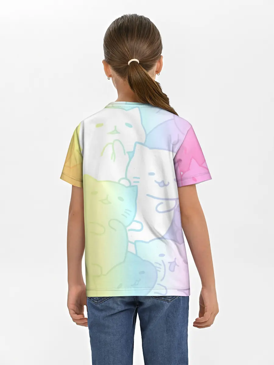 Детская базовая футболка / Котоколлаж 05