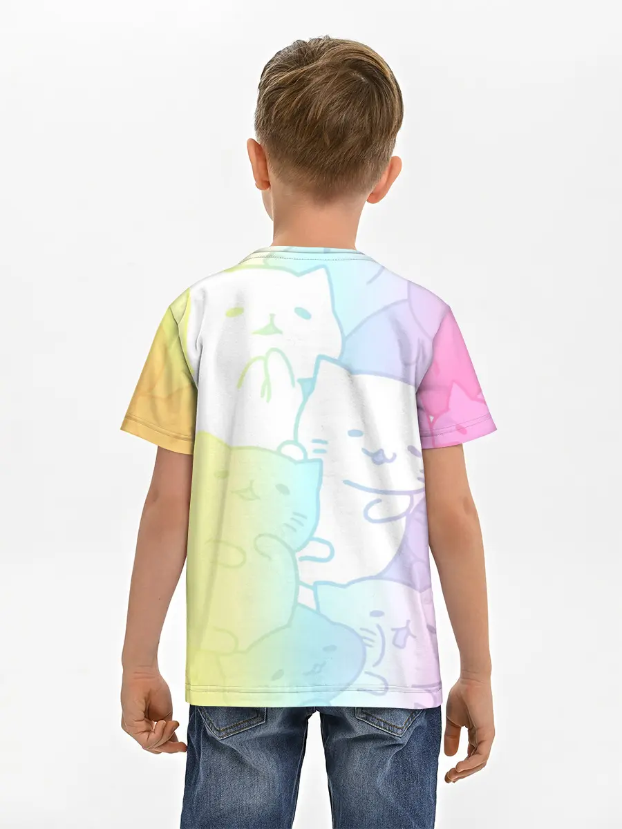 Детская базовая футболка / Котоколлаж 05