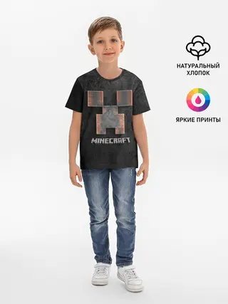 Детская базовая футболка / MINECRAFT TEXTURE IRON