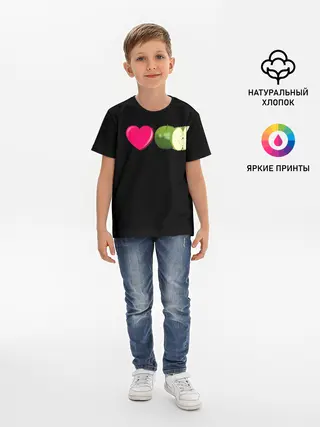 Детская базовая футболка / I LOVE APPLE