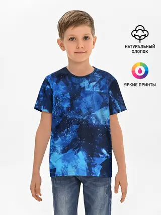 Детская базовая футболка / Blue Abstraction