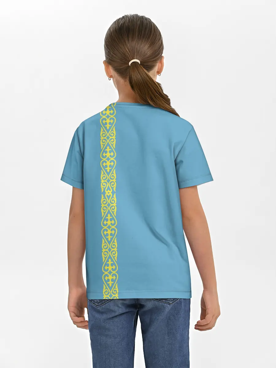 Детская базовая футболка / Казахстан, лента с гербом