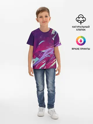 Детская базовая футболка / Мощный градиент