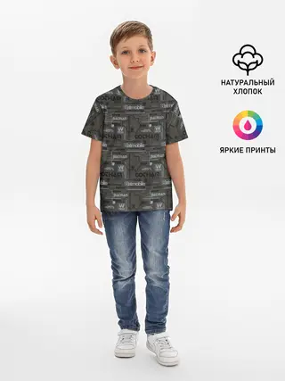 Детская базовая футболка / Gotham City pattern