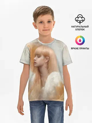 Детская базовая футболка / Розэ маслом