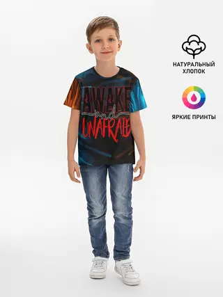 Детская базовая футболка / Awake unafraid