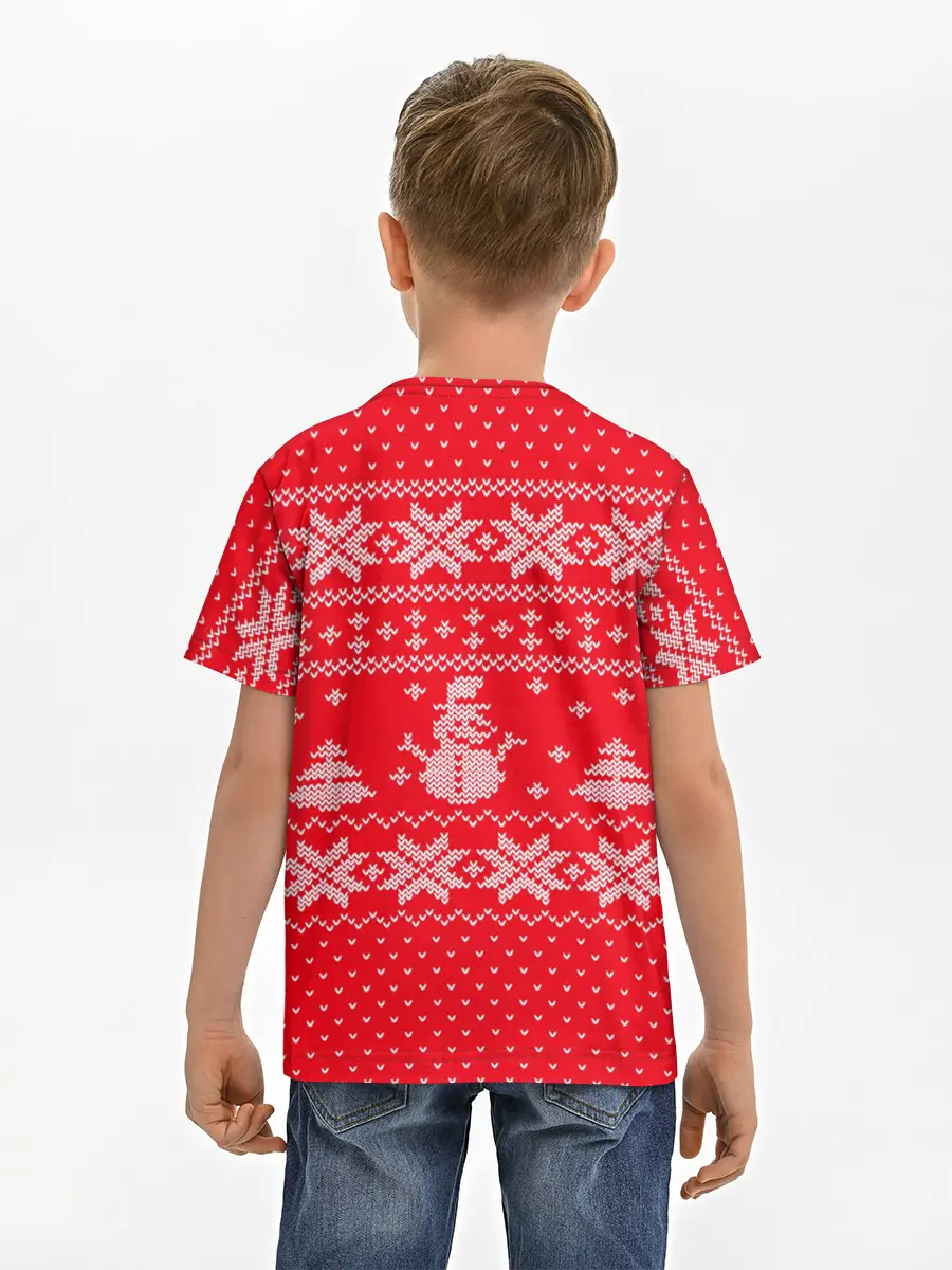 Детская базовая футболка / Новогодний Саша