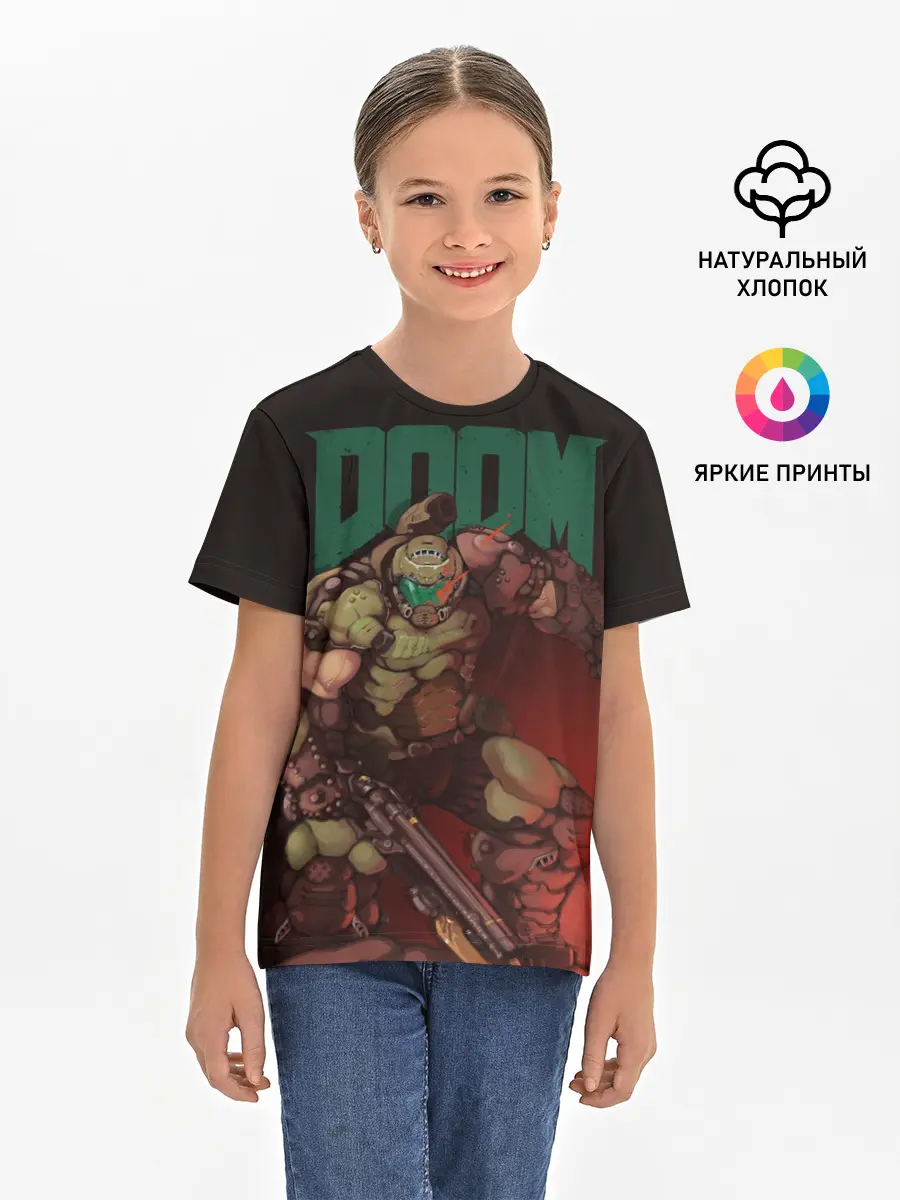 Детская базовая футболка / Doom