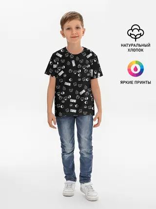 Детская базовая футболка / BTS BT21 STICKERS