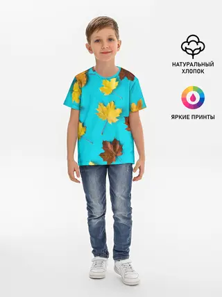 Детская базовая футболка / Кленовый листочек