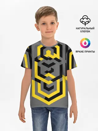 Детская базовая футболка / Геометрия узор