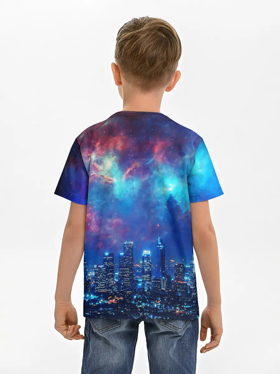 Детская базовая футболка / НОЧЬ В ГОРОДЕ