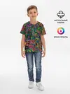 Детская базовая футболка / Кислотные узоры психоделика