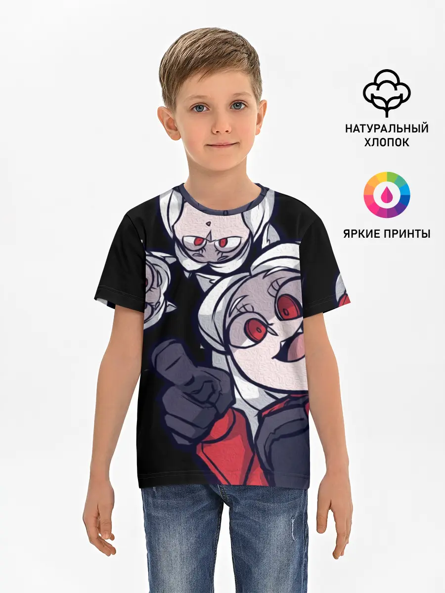 Детская базовая футболка / Мультяшные герои Helltaker