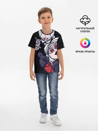 Детская базовая футболка / Мультяшные герои Helltaker