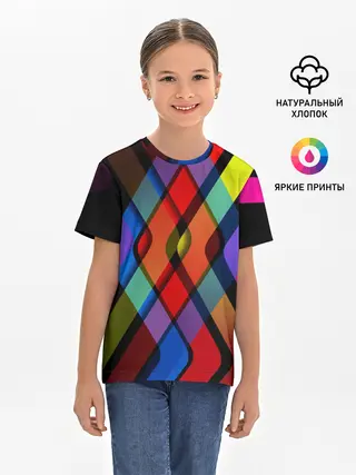 Детская базовая футболка / Симметрия красок